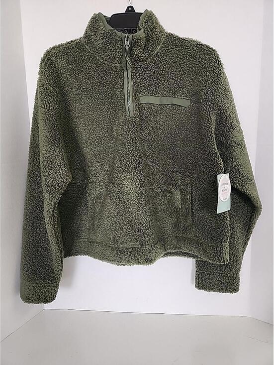 Magellan Outdoors Sweaters - Women's Magellan Outdoors Sherpa Fleece Sweater Jacket Green Size XL Pockets
